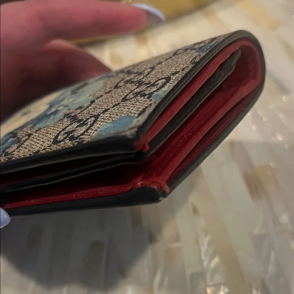 Gucci Blooms Blue Floral GG Supreme Wallet - Picture 5 of 11